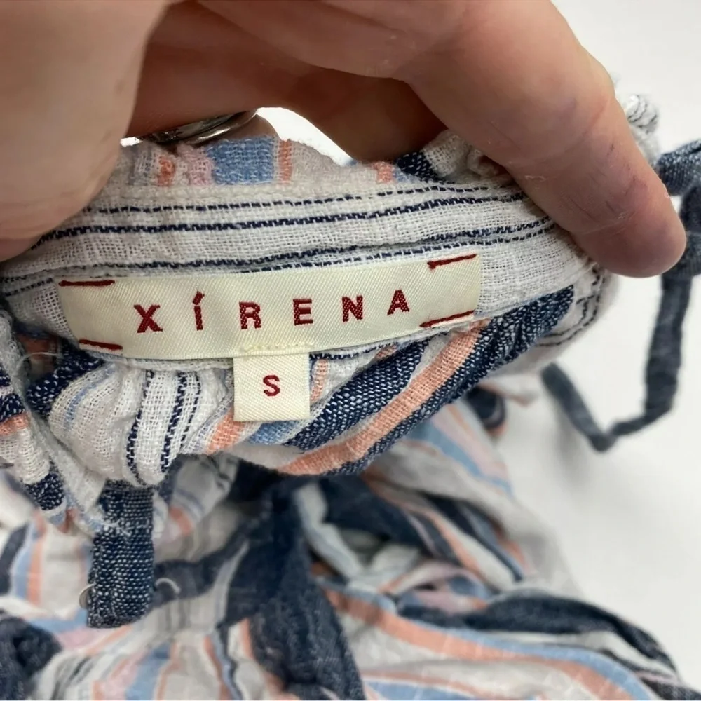 Xirena Rumer Rainbow Stripe Ruffle Dress - Picture 8 of 10